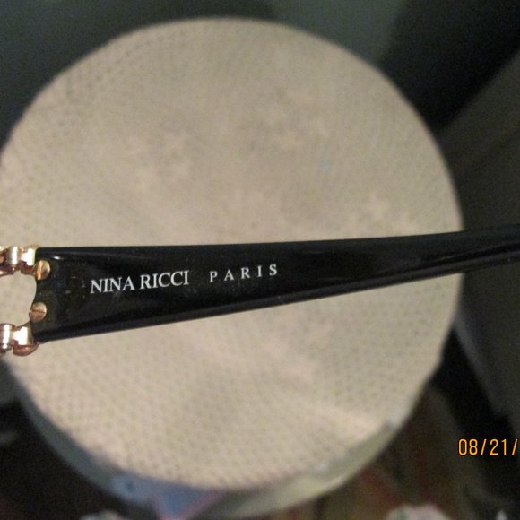 Vintage Rare Nina Ricci Cat Eye Glasses Rhinestone - Picture 4 of 8